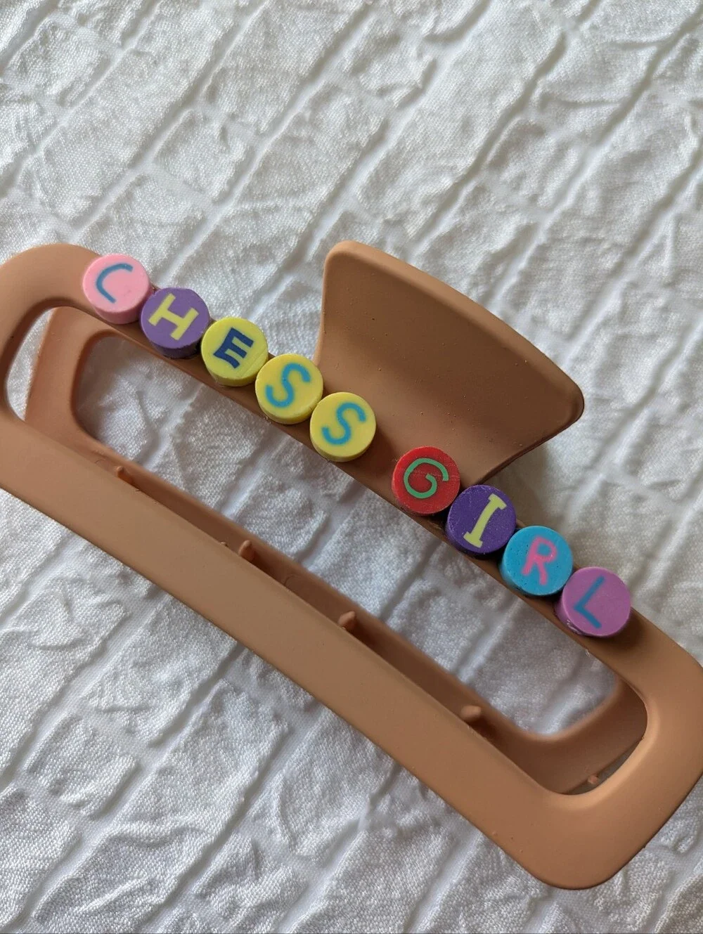 Chess Girl Hair Clip Claw Style Handcrafted | NWT